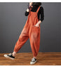 Casual Streetwear Loose Plus Size Rompers Solid Pockets Wide Leg Overalls Dungarees Mssza