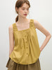 Casual Textured Linen Relaxed Fit Slimming Silhouette Tanks And Camis Top Mssza