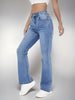 Casual Zipper Fly Versatile High Waist Slimming Loose Straight Jeans Mssza
