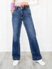 Casual Zipper Fly Washed Straight Tube Jeans Streetwear Mssza