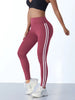 Casul Tights Workout Striped Slim Sports High Waist Pants Mssza