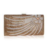 Chain Shoulder Flower Beaded Clutch Mssza