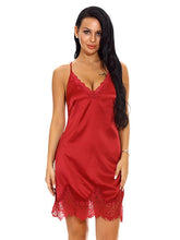 Chemise Polyester T-back Jumper 2 Piece Set Lingerie Mssza