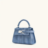 Classic Genuine Leather Denim Tote Small Square Crossbody Designer Handbag Mssza
