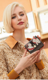 Classic High Quality Standard Versatile Letter Print Design Premium Feeling Wallet Mssza