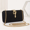 Classic Snake Buckle Sparkling Party Elegant Square Box Clutch Bag Mssza
