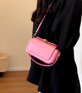 Classic Versatile Retro Large Capacity Textured Leather Flap Crossbody Square Handbags Mssza