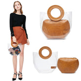 Composite Transparent Casual Handbags Mssza
