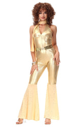 Retro Scarf And Belt Hip-hop Dance Performance Halloween Jumpsuit Mssza