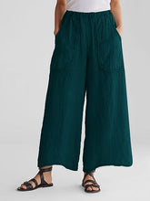 Elastic Waist Plain Casual Pocket Pants Mssza