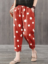 Elastic Waist Polka Dot Side Pockets Harlan Pants Mssza
