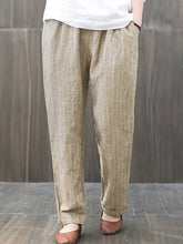 Elastic Waist Striped Harem Casual Loose Pant Mssza