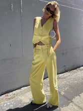 Elegant Crop Tank Tops And Bottoms 2 Piece Set Mssza
