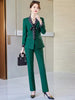 Elegant Double Breasted Scarf Collar Office Blazer and Pants 2 Pieces Outfits Mssza