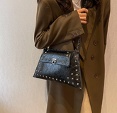Elegant Fashionable Punk Willow Nail Envelope Single Shoulder Crossbody Handbag Bag Mssza
