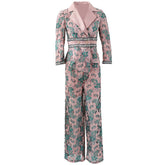 Elegant Floral Lace Top and Pants Two Pieces Set Mssza