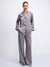 Casual Loose Long Sleeve Shirt With High Waist Wide Pants 2 Pieces Set Mssza