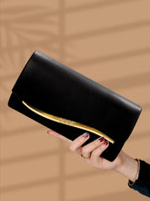 Elegant Luxurious Faux Leather Party Versatile Chain Clutch Evening Bag Mssza