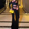 Elegant One Shoulder Hollow Out Irregular Skinny Jumpsuit Mssza