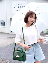 Elegant Sequined Bright Leather Silt Pocket Small Square Shopping Crossbody Bag Mssza
