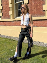 Elegant Streetwear Backless Tank Tops Mssza