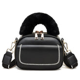 Sweet Retro Splicing Plush Bag Mssza
