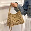 Woven Hollow Out Crossbody Beach Travel Tassel Messenger Bags Mssza