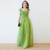 Bow Detaiing Ruched Bodice Elegant Long Party Prom Dress Mssaz Desses