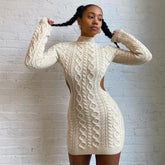 Knitted Sweater Dresses Fall Winter Clothes Mssaz Desses