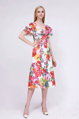 Floral Printed High Street Casual Dresses Mssaz Desses