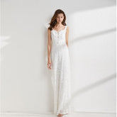 Tulle Laid Over Elegant Long Party Prom Dress Mssaz Desses
