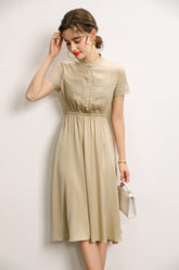 93.3% Silk 7.7% Spandex Dresses Mssaz Desses