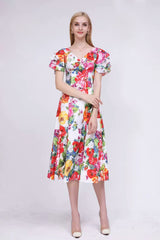 Floral Printed High Street Casual Dresses Mssaz Desses