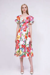 Floral Printed High Street Casual Dresses Mssaz Desses