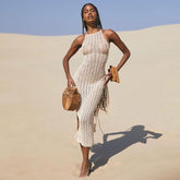 Crochet Knitted Beach Vacation Dresses for Women Mssaz Desses