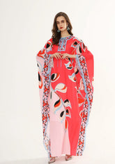 Floral Printed Loose Design Elegant Maxi Dresses Mssaz Desses
