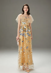 Layered Ruffles Elegant Long Party Prom Dressess Mssaz Desses