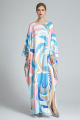Knitted Printed Elegant Long Robes Mssaz Desses