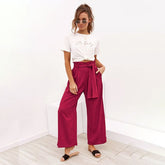 High Waist Casual Cotton Linen Pants Mssza