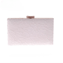 Hollow Lace White Clutch Bag For Women Floral Pochette Mariage Sac Femme Ladies Evening Party Bags Mssza