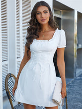 Bow Cute White Party Birthday Festival Dress Mssaz Desses