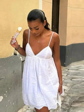 Lace Up Sling Sleeveless V Neck High Waist Backless Maxi Dress Mssaz Desses