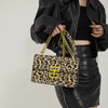 Leopard print PU Leather Chain Mobile Phone Purses Crossbody Handbag Mssza