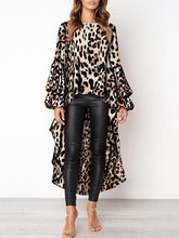 Long Sleeve Irregular Hem Blouse Mssza