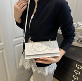Luxury Brand Butterfly Embroidery Baguette Messenger Shoulder Crossbody Bags Mssza
