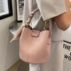 Luxury Design Solid Hasp Bucket PU Leather Crossbody Bags Mssza