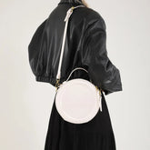 Luxury Designer Polyester High Quality Round Leather Crossbody Shoulder Bags Mssza