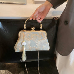 Luxury Designer Retro Small Square Embroidered Shoulder Clutch Crossbody Bags Mssza