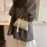 Luxury Designer Retro Small Square Embroidered Shoulder Clutch Crossbody Bags Mssza