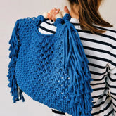 Luxury Designer Tote Bags Large Capacity Knitting Tassel Beading Decorate Handbag Mssza